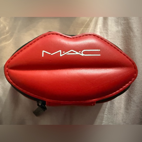 2 pink MAC Powder Kiss Lipsticks & cute red pouch - A Little Tamed-Fall in Love - Picture 7 of 7